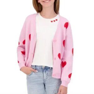 DKNY Pink Heart Youth 2-piece Cardigan Set Size L 14/16